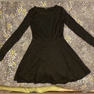 Forever 21 Black Lace Skater Dress